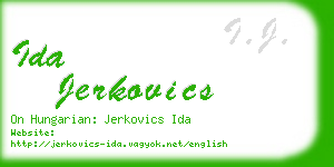 ida jerkovics business card